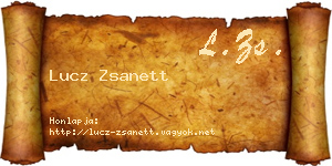 Lucz Zsanett névjegykártya