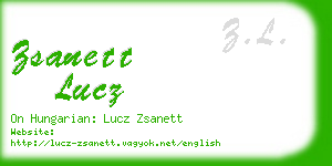 zsanett lucz business card